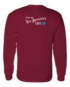 Living the NB Life blue Left Chest and Back Long Sleeve Tee - Unisex