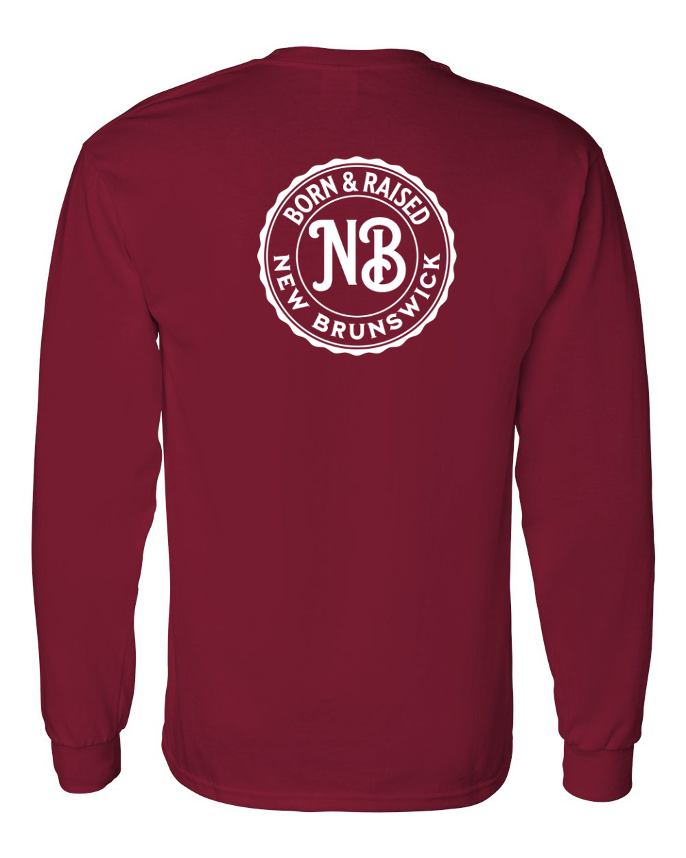 Born & Raised NB Left Chest and Back Long Sleeve Tee - Unisex