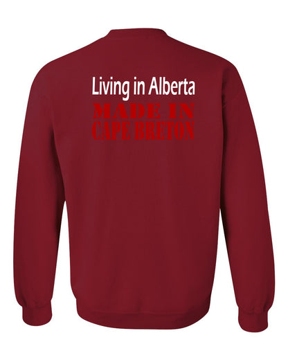 Living Alberta Made in Cape Breton Left Chest and Back Crewneck Sweatshirt