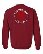 Maritime Swag NS Mandala Red Lobster Left Chest and Back Crewneck Sweatshirt - Unisex