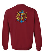 Anchored in NS (New Design) Left Chest and Back Crewneck Sweatshirt - Unisex