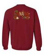 Canada Flowers Left Chest and Back Crewneck Sweatshirt - Gildan Canada (sewn Internationally) - Unisex