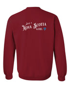Just a NS Girl Tartan Left Chest and Back Crewneck Sweatshirt - Unisex