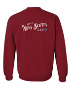 Just a NS Guy Blue Left Chest and Back Crewneck Sweatshirt - Unisex