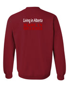 Living Alberta Made in NS Left Chest and Back Crewneck Sweatshirt - Unisex