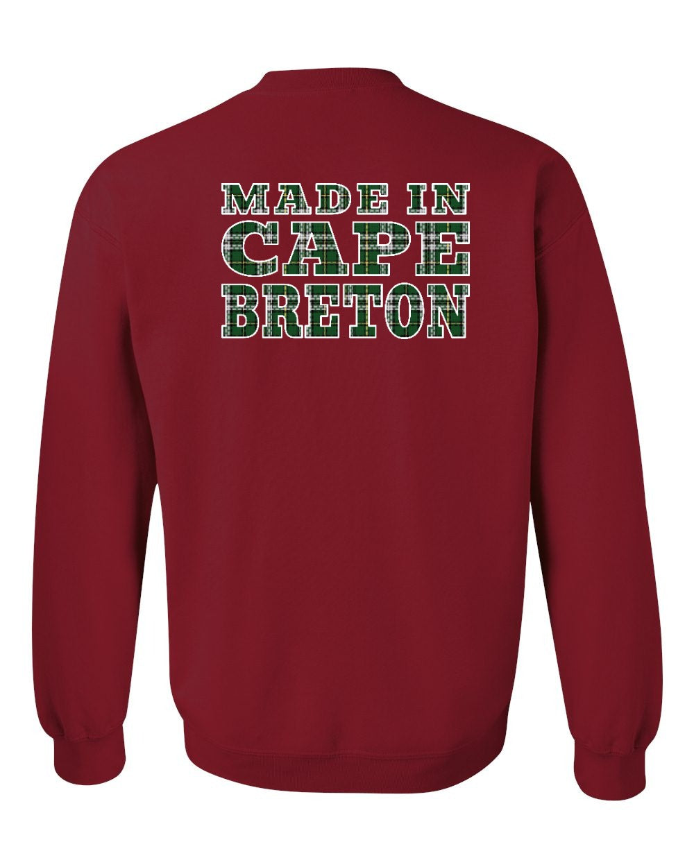 Made In Cape Breton Tartan Left Chest and Back Crewneck Sweatshirt