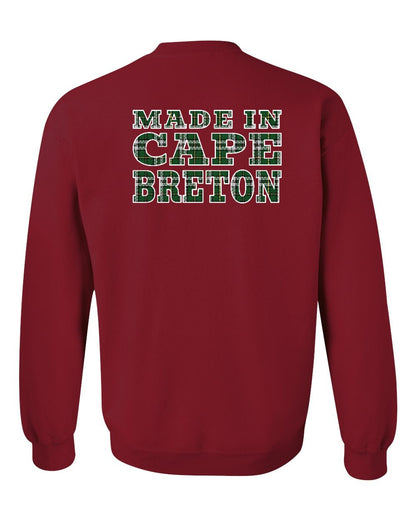 Made In Cape Breton Tartan Left Chest and Back Crewneck Sweatshirt