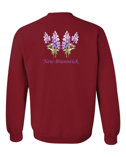 New Brunswick Lupins Left Chest and Back Crewneck Sweatshirt