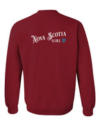 NS Girl Tartan Heart Left Chest and Back Crewneck Sweatshirt - Unisex