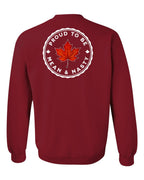 Proud Mean & Nasty Leaf Left Chest and Back Crewneck Sweatshirt - Gildan Canada (sewn Internationally) - Unisex