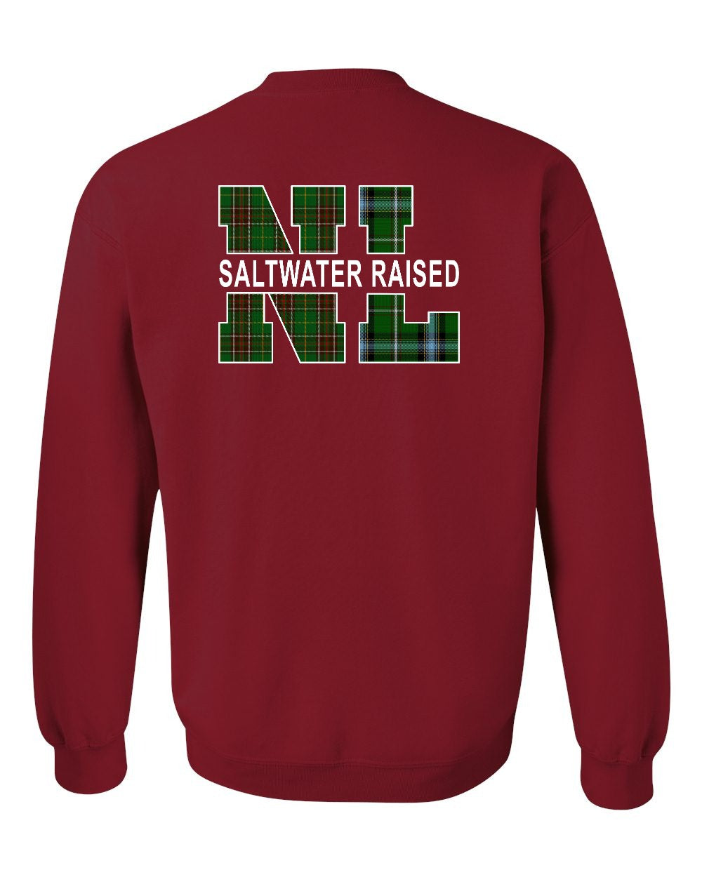 NFLD and Labrador Saltwater Raised Left Chest and Back Crewneck Sweatshirt - Unisex
