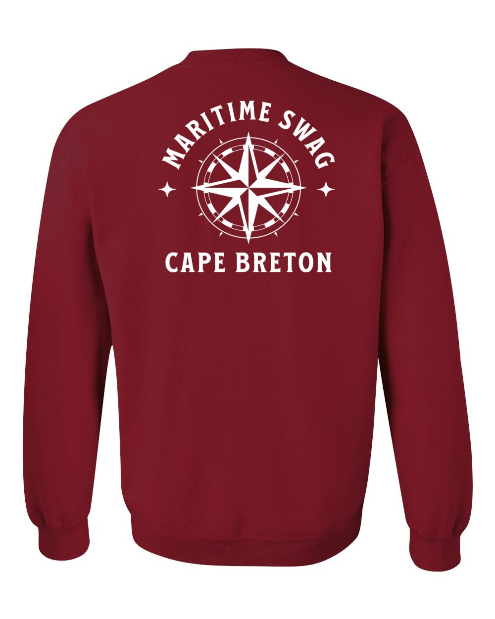 Maritime Swag Cape Breton Compass Left Chest and Back Crewneck Sweatshirt