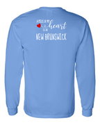 A piece of My heart in NB (Red Heart) Left Chest and Back Long Sleeve Tee - Unisex