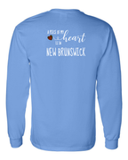 A piece of My heart in NB Tartan Heart Left Chest and Back Long Sleeve Tee - Unisex