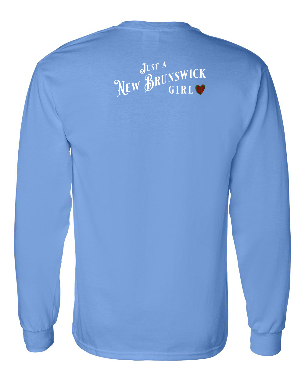 Just a NB Girl Tartan Left Chest and Back Long Sleeve Tee - Unisex