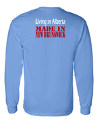 Living Alberta Made in NB Left Chest and Back Long Sleeve Tee - Unisex