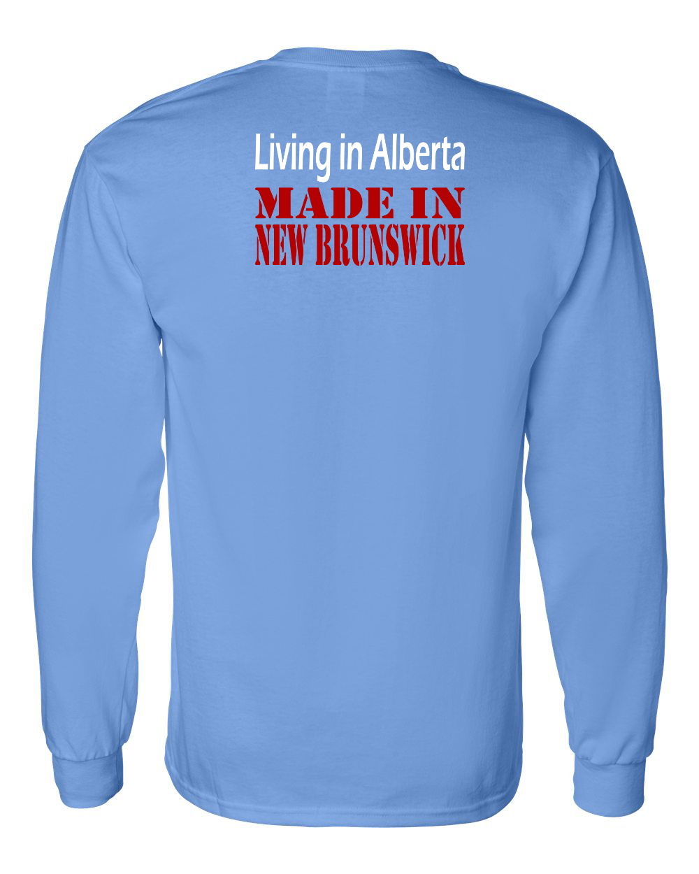 Living Alberta Made in NB Left Chest and Back Long Sleeve Tee - Unisex