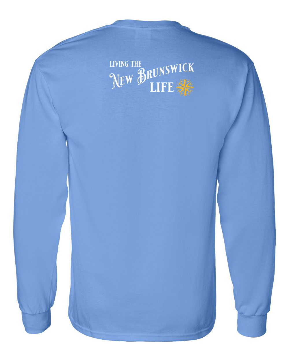 Living the NB Life yellow Left Chest and Back Long Sleeve Tee - Unisex