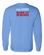 Living in Custom Made in NB Left Chest and Back Long Sleeve Tee - Unisex