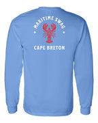 Maritime Swag CB Mandala Red Lobster Left Chest and Back Long Sleeve Tee - Unisex