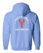 Maritime Swag CB Mandala Red Lobster Left Chest and Back Zip Hoodie - Unisex