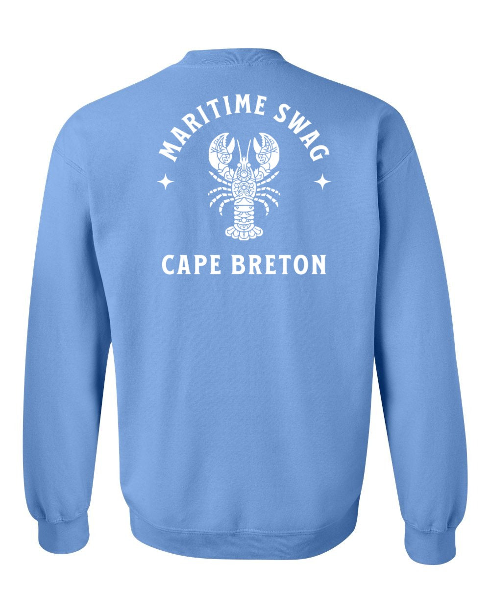 Maritime Swag CB Mandala white Lobster Left Chest and Back Crewneck Sweatshirt - Unisex