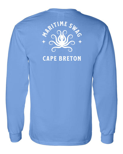Maritime Swag Cape Breton Octopus Left Chest and Back Long Sleeve Tee