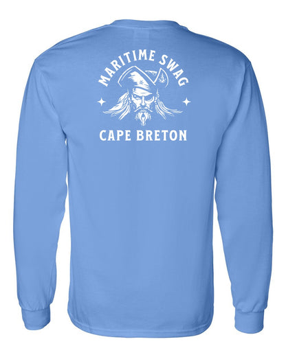 Maritime Swag Cape Breton Pirate Left Chest and Back Long Sleeve Tee