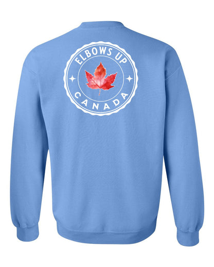 Elbows up Leaf Left Chest and Back Crewneck