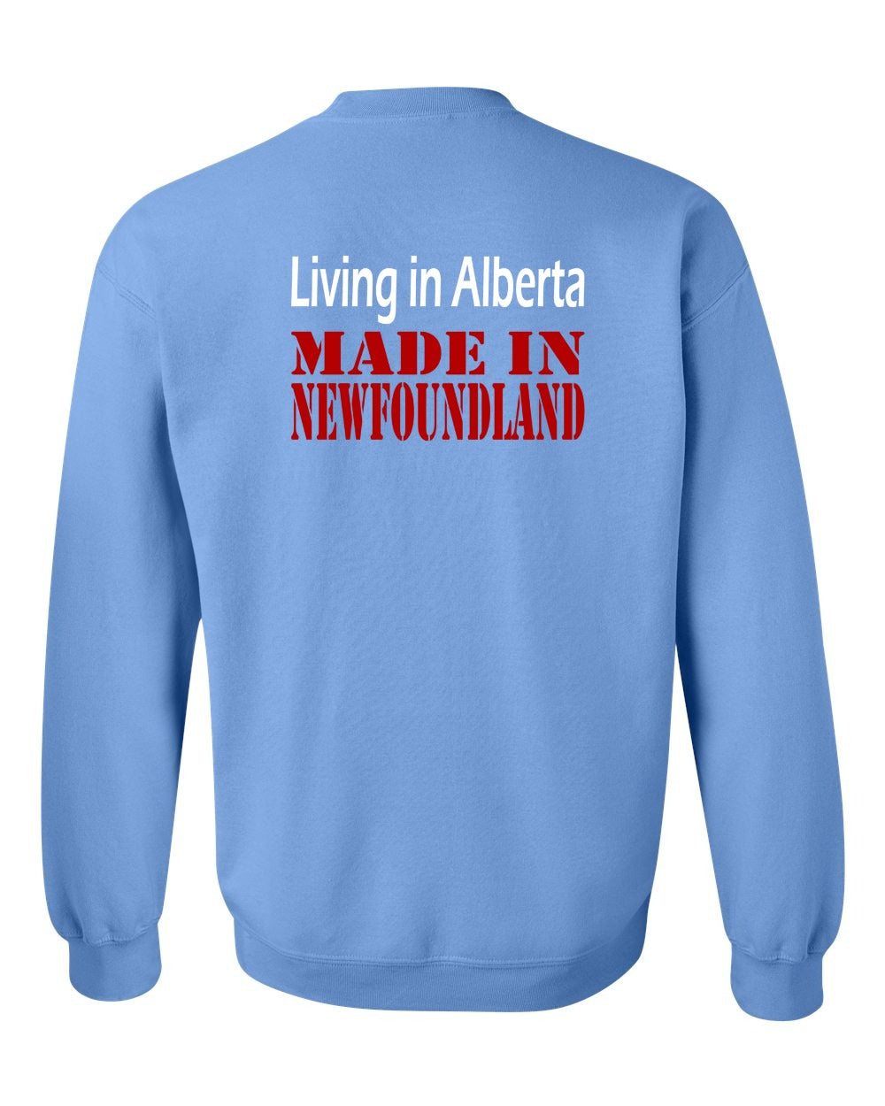 Living Alberta Made in NFLD Left Chest and Back Crewneck Sweatshirt - Unisex