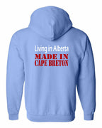 Living Alberta Made in CB Left Chest and Back Zip Hoodie - Unisex