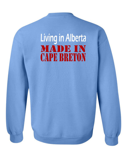 Living Alberta Made in Cape Breton Left Chest and Back Crewneck Sweatshirt
