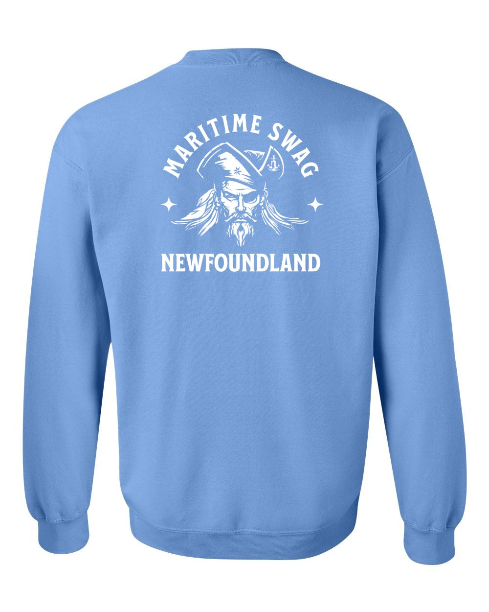 Maritime Swag Newfoundland Pirate Left Chest and Back Crewneck Sweatshirt