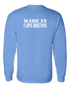 Made In CB White Left Chest and Back Long Sleeve Tee - Unisex