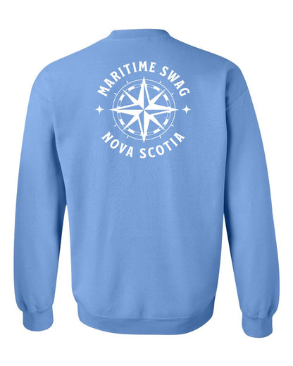 Maritime Swag Nova Scotia Compass Left Chest and Back crew-neck