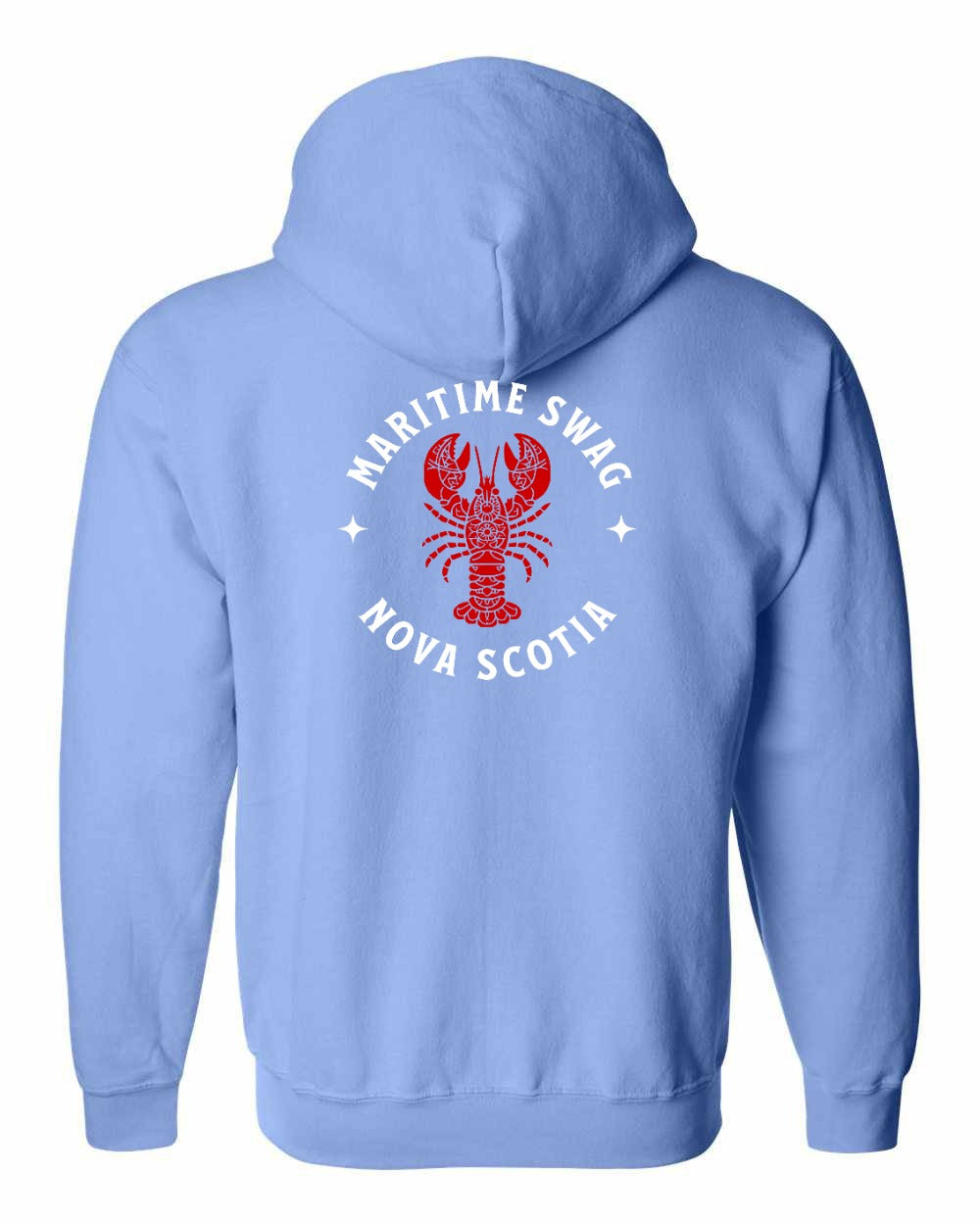 Maritime Swag NS Mandala Red Lobster Left Chest and Back Zip Hoodie - Unisex