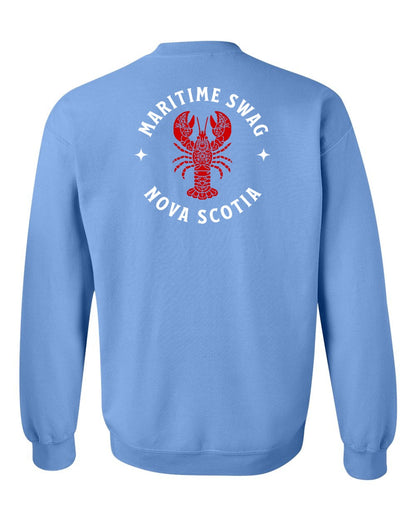 Maritime Swag Nova Scotia Mandala Red Lobster Left Chest and Back crew-neck