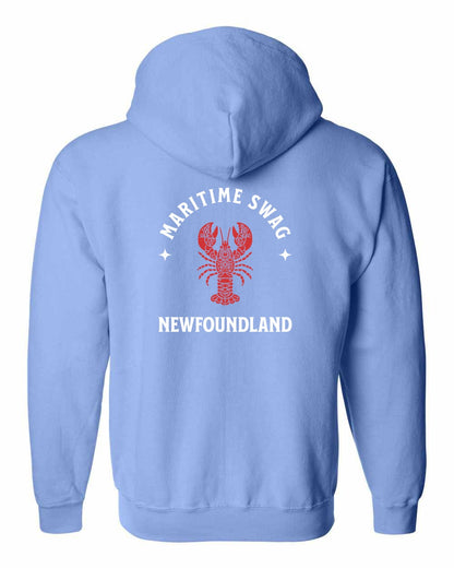 Maritime Swag Newfoundland Mandala Red Lobster Left Chest and Back Zip Hoodie