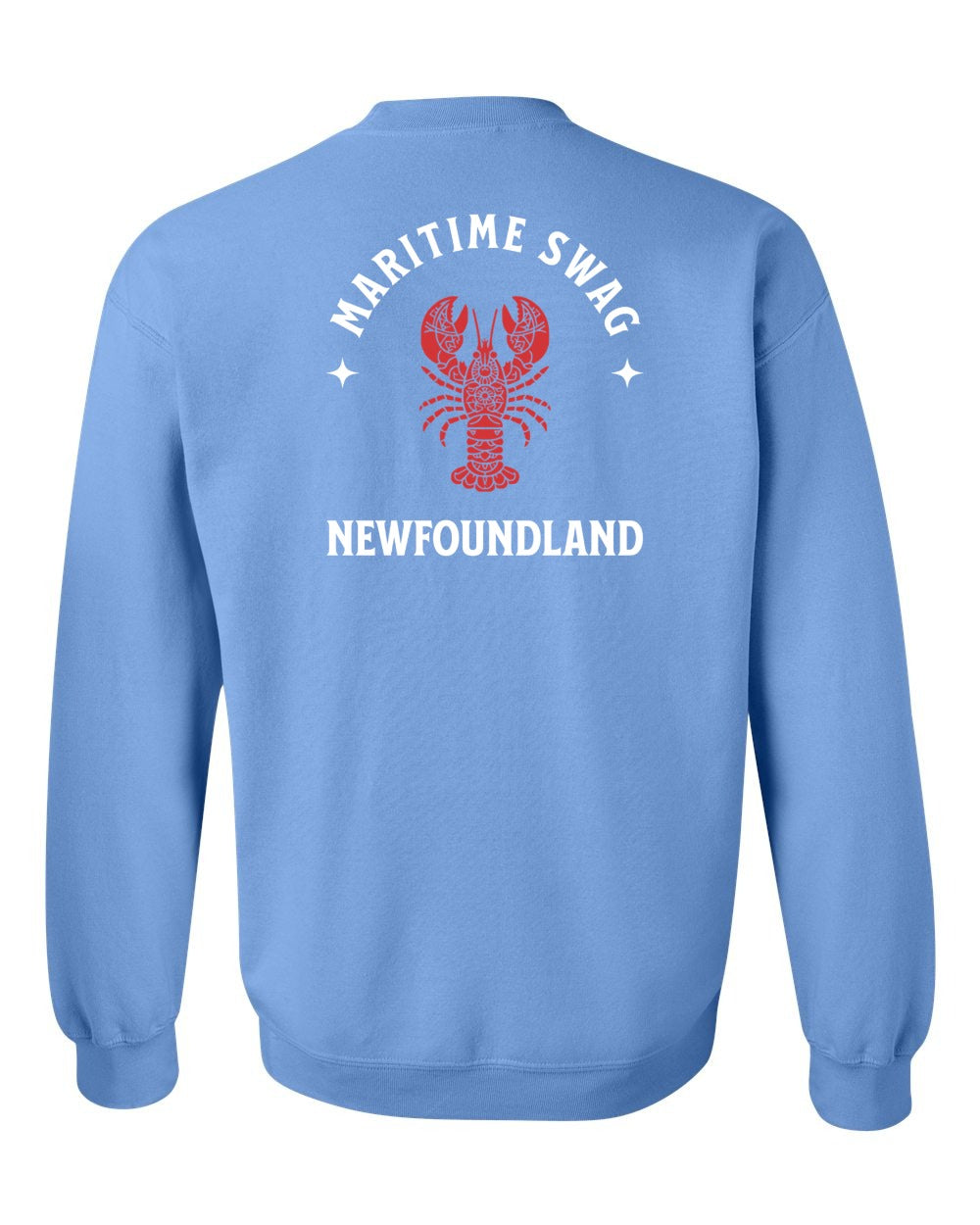 Maritime Swag NFLD Mandala Red Lobster Left Chest and Back Crewneck Sweatshirt - Unisex
