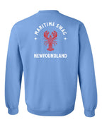 Maritime Swag NFLD Mandala Red Lobster Left Chest and Back Crewneck Sweatshirt - Unisex