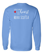 A piece of My heart in NS (Red Heart) Left Chest and Back Long Sleeve Tee - Unisex