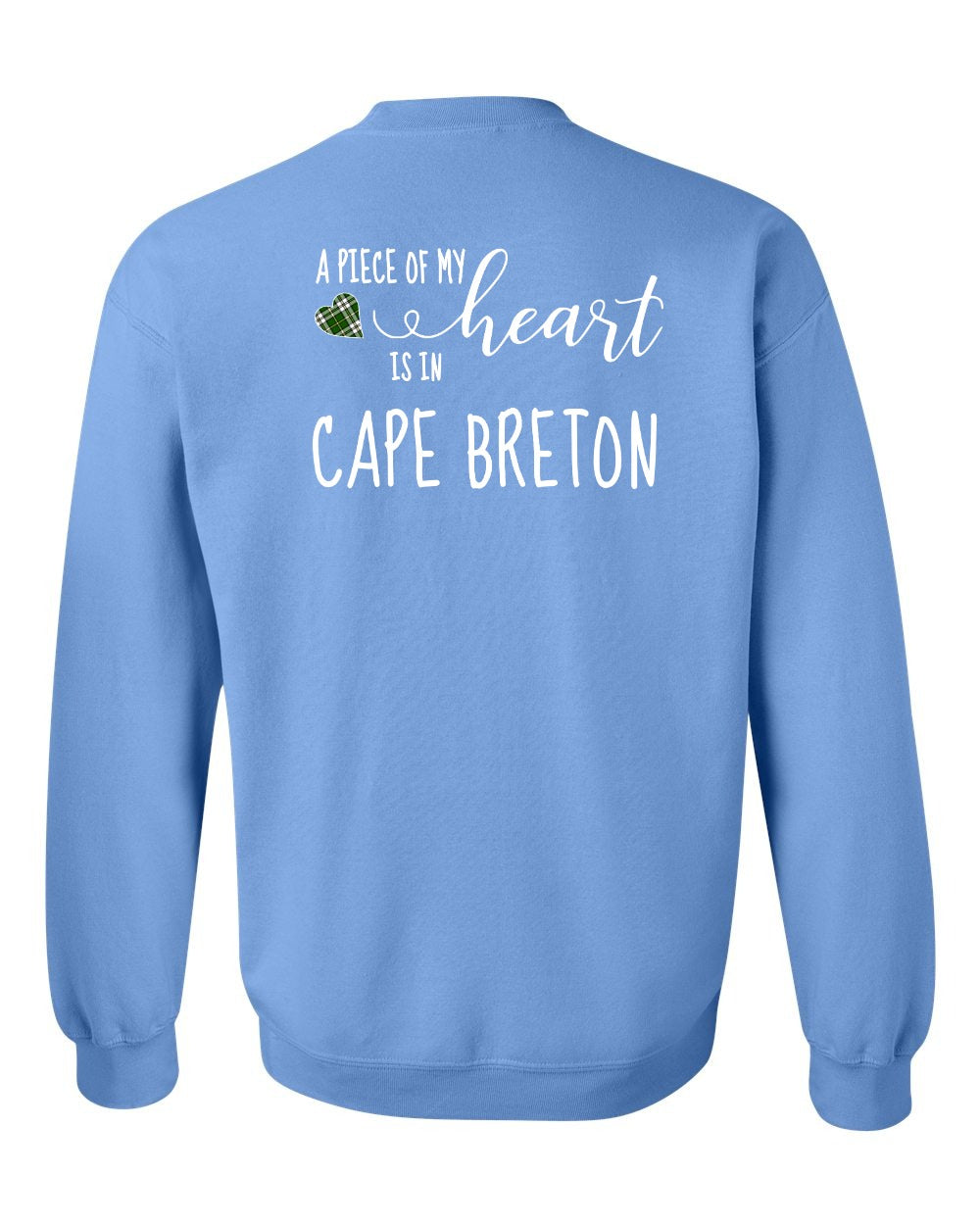 A piece of My heart in Cape Breton (Tartan Heart) Left Chest and Back Crewneck Sweatshirt