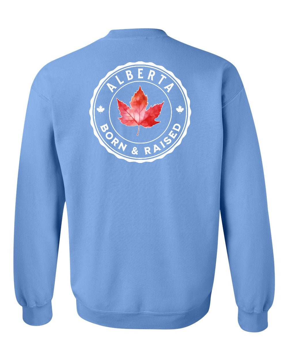 Born And Raised Alberta Left Chest and Back Crewneck