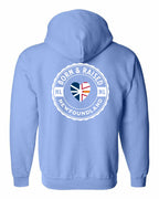 Born and Raised NFLD Heart Flag Left Chest & Back Zip Hoodie - Unisex
