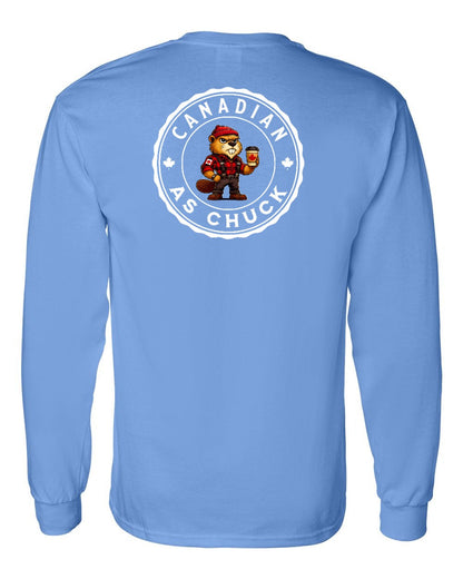 CDN as Chuck Male Beaver Left Chest and Back Long Sleeve