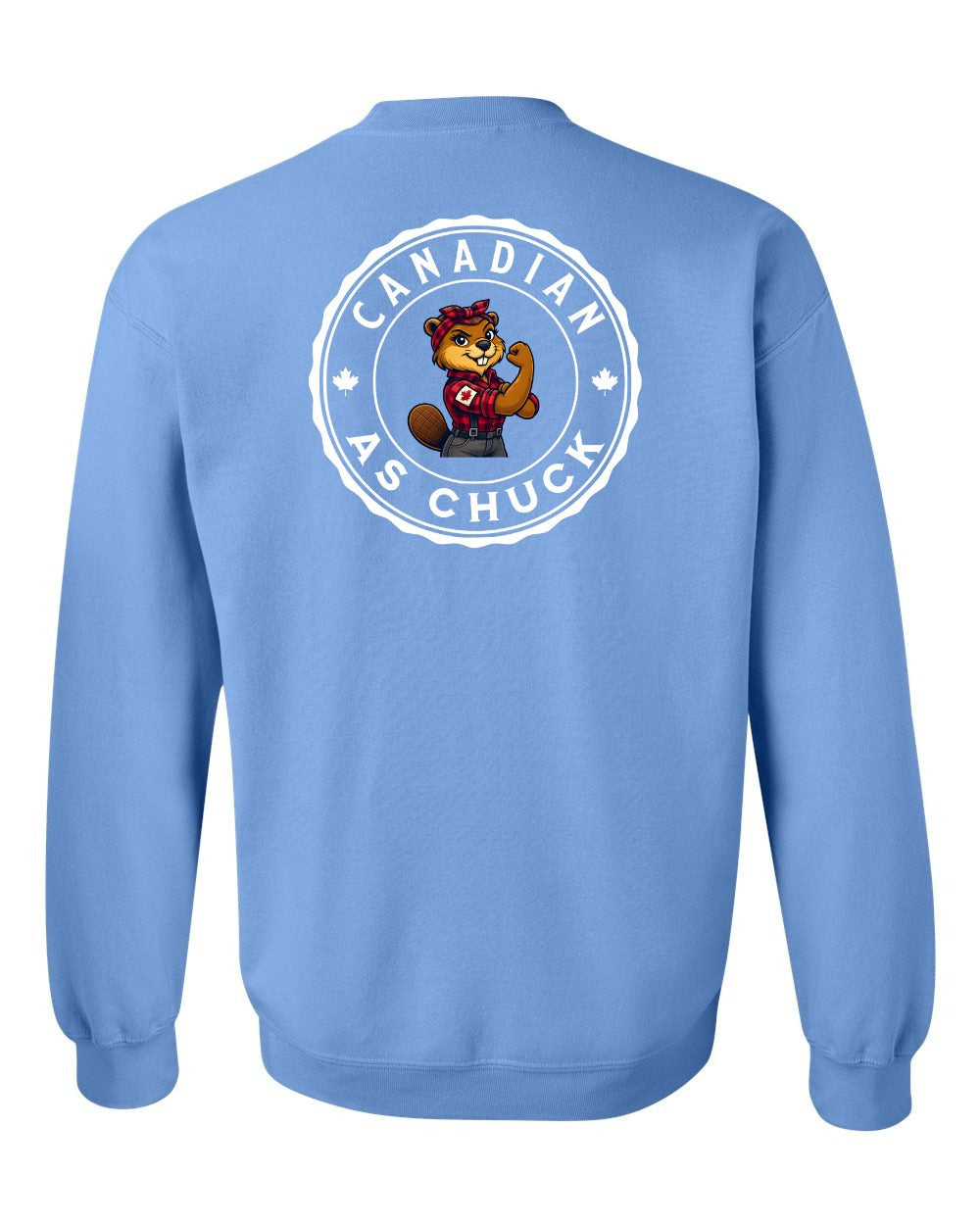 CDN as Chuck Rosie Flex Left Chest and Back Crewneck Sweatshirt - Gildan Canada (sewn Internationally) - Unisex