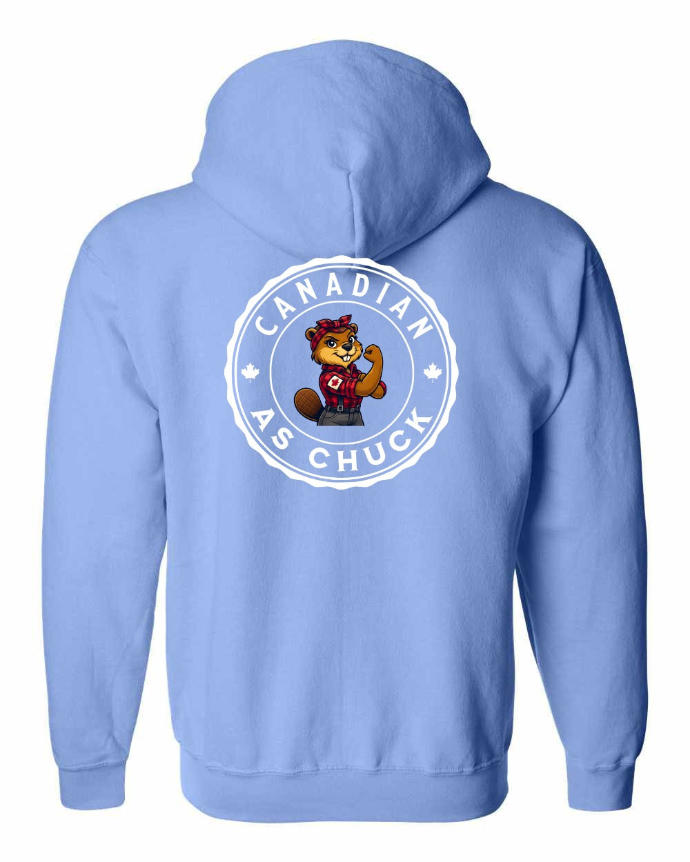 CDN as Chuck Rosie Flex Left Chest and Back Zip Hoodie - Gildan Canada (sewn Internationally) - Unisex