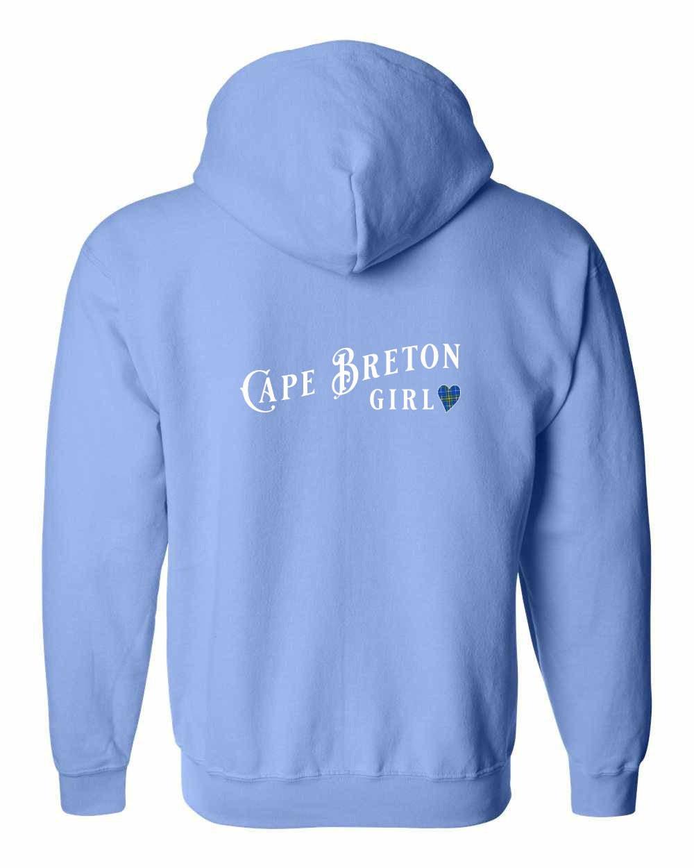 Cape Breton Girl Tartan Left Chest and Back Zip Hoodie