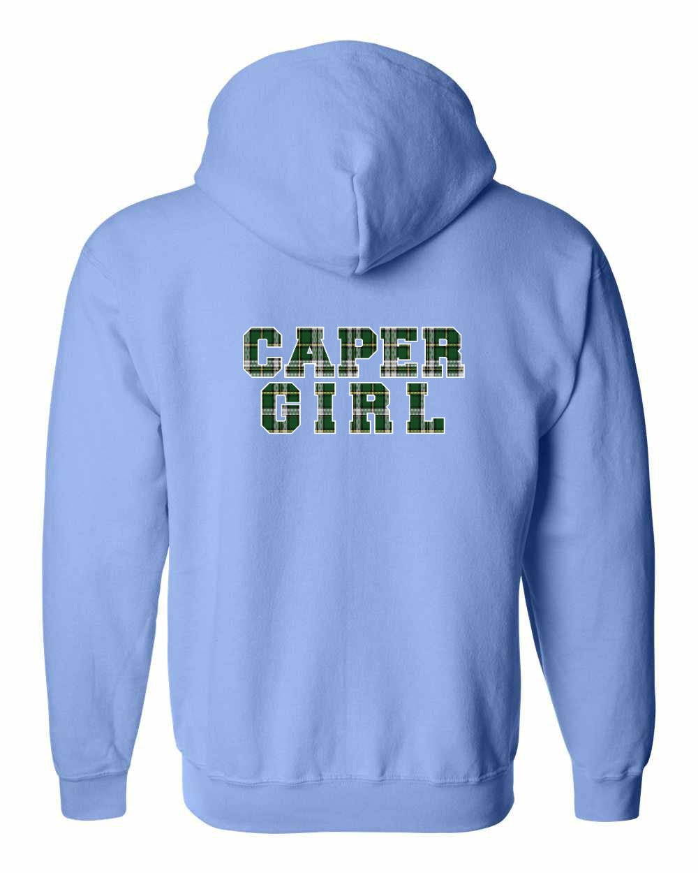 Caper Girl Left Chest and Back Zip Hoodie - Unisex