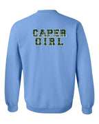 Caper Girl Left Chest and Back Crewneck Sweatshirt - Unisex